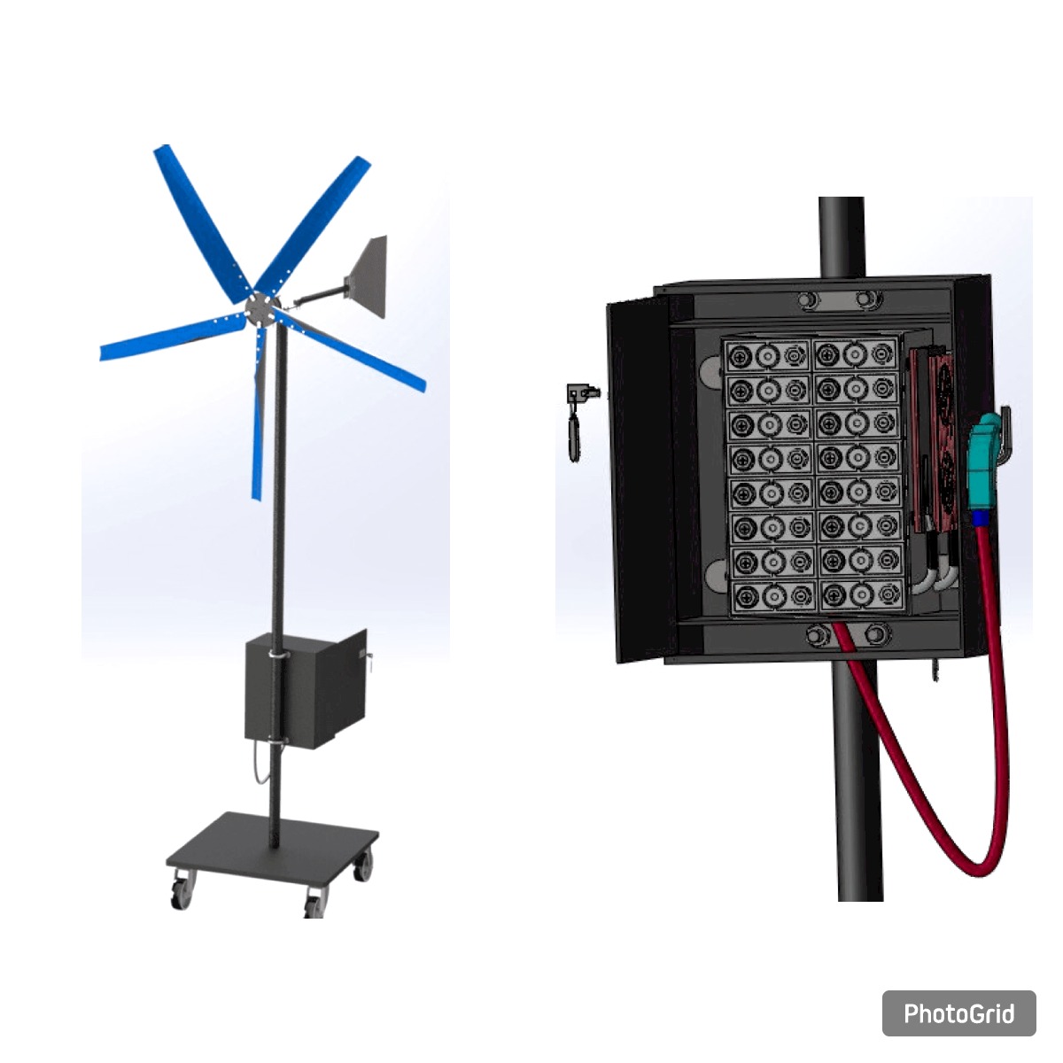 CAD Model of Wind Powered Charging Station